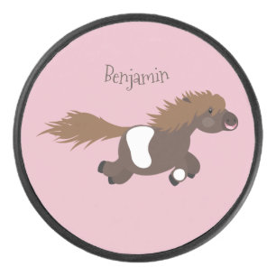 Disco De Hockey Ilustracion de personalizado del pony de Shetland