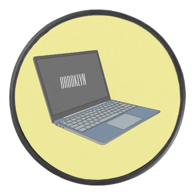 Disco De Hockey Ilustracion de personalizado para portátiles (Anverso)