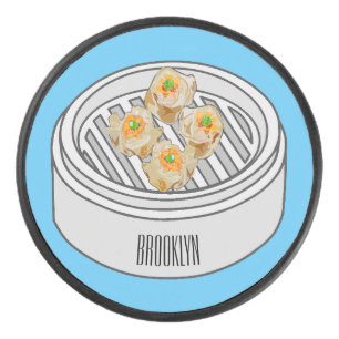 Disco De Hockey Ilustracion de Shumai dim sum personalizado