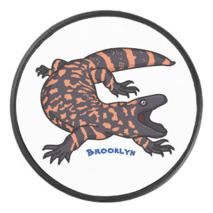 Disco De Hockey Ilustracion del personalizado monstruo de la gila