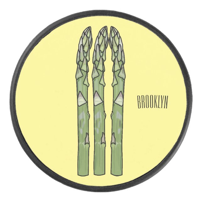 Disco De Hockey Ilustracion personalizado Asparagus (Anverso)