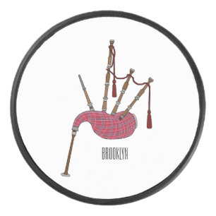 Disco De Hockey Ilustracion personalizado Bagpipes