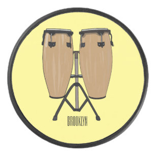 Disco De Hockey Ilustracion personalizado Bongo drum