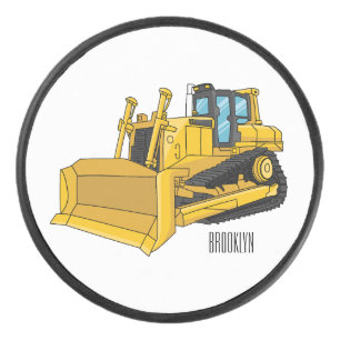 Disco De Hockey Ilustracion personalizado Bulldozer