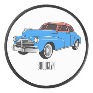 Disco De Hockey Ilustracion personalizado clásico de 1948