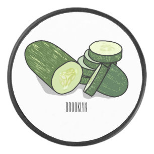 Disco De Hockey Ilustracion personalizado Cucumber