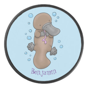 Disco De Hockey Ilustracion personalizado de bebé de plaquypus fel