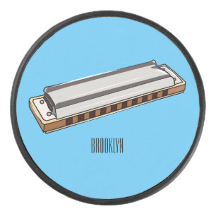 Disco De Hockey Ilustracion personalizado de Harmonica