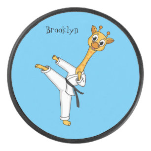 Disco De Hockey Ilustracion personalizado de Kung Fu giraffe