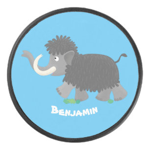 Disco De Hockey Ilustracion personalizado de mamut torpe