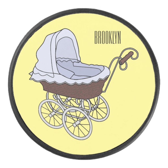 Disco De Hockey Ilustracion personalizado de Stroller (Anverso)