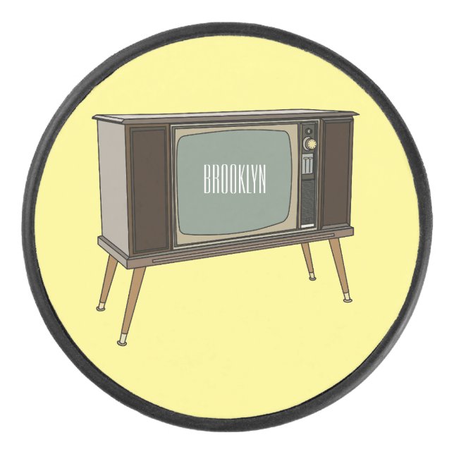 Disco De Hockey Ilustracion personalizado de televisión (Anverso)