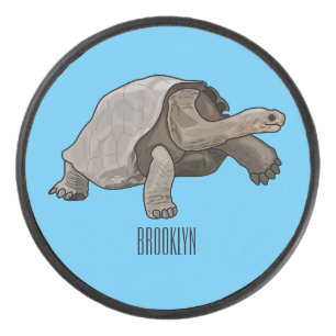Disco De Hockey Ilustracion personalizado de tortugas de Galápagos
