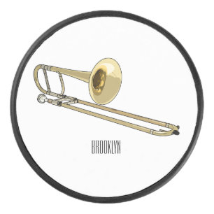Disco De Hockey Ilustracion personalizado de Trombone