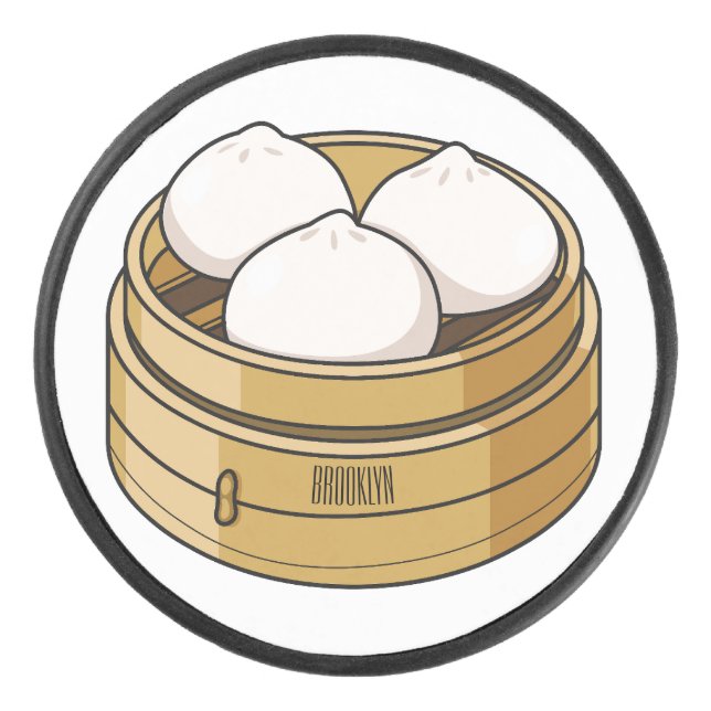 Disco De Hockey Ilustracion personalizado Dim sum (Anverso)