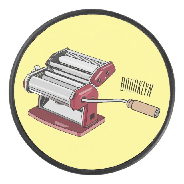 Disco De Hockey Ilustracion personalizado fabricante de pasta (Anverso)