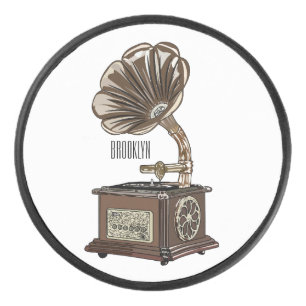 Disco De Hockey Ilustracion personalizado girable