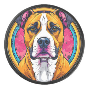 Disco De Hockey Ilustración Vectorial de Perro