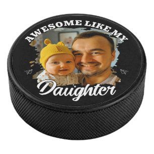Disco De Hockey Impresionante Como Mi Hija Foto Personalizada de P