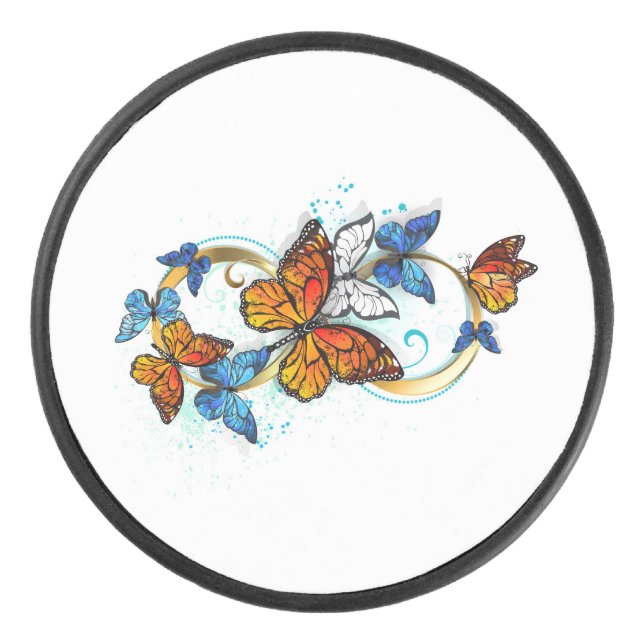 Disco De Hockey Infinity of Monarch Butterflies (Anverso)