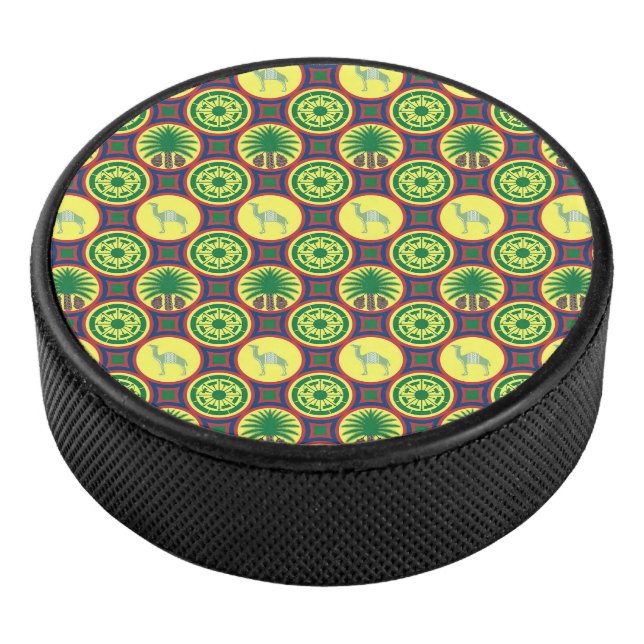 Disco De Hockey Jamahiri ® Libya | Africa Pattern  (3/4)
