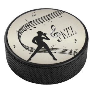 Disco De Hockey Jazz Dance Golden Music Hockey Puck