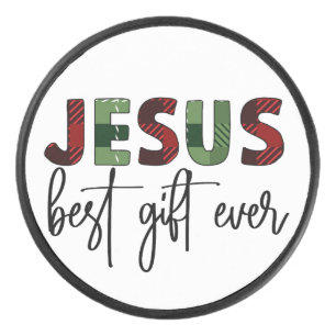Disco De Hockey Jesús es el mejor regalo de todos los Navidades cr