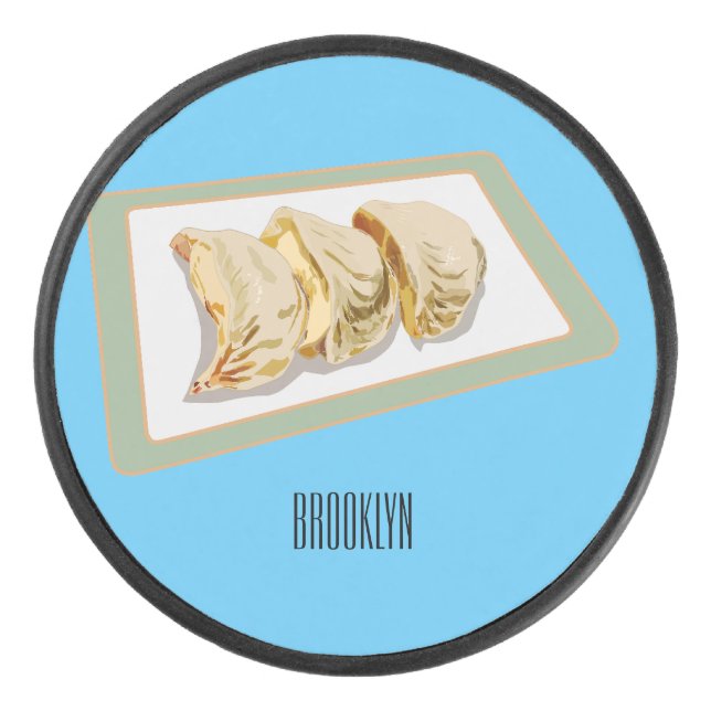 Disco De Hockey Jiaozi / ilustracion personalizado chino de bolas  (Anverso)