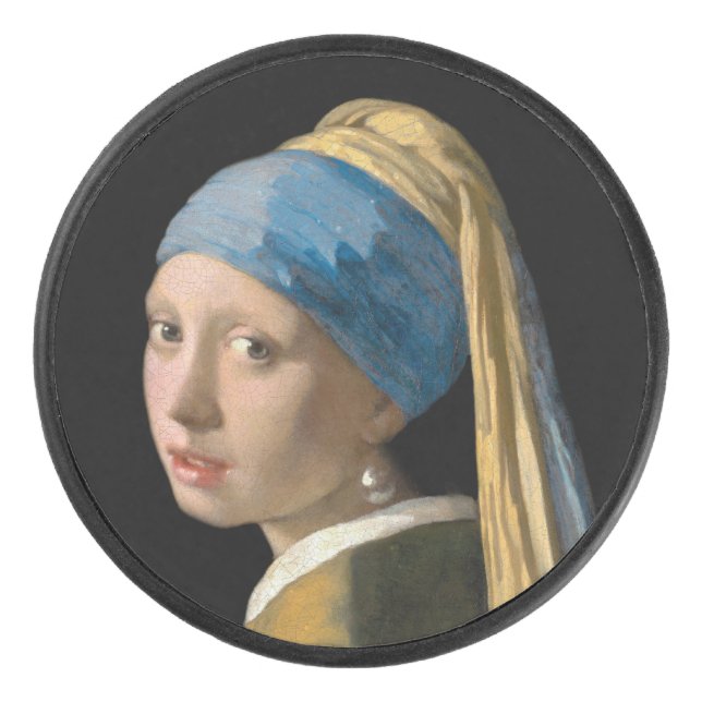 Disco De Hockey Johannes Vermeer, Chica de Pearl Earring (Anverso)