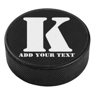 Disco De Hockey K Monograma Clásico Trendy Wedding Templa