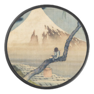Disco De Hockey Katsushika Hokusai - Muchacho viendo el Monte Fuji