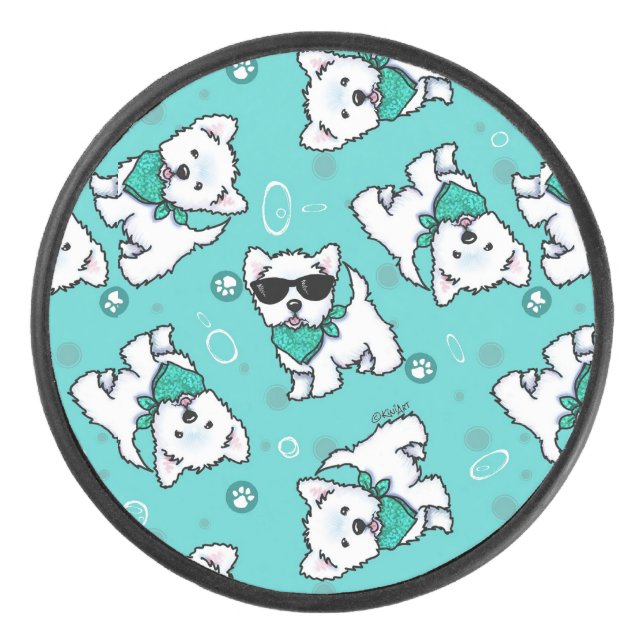 Disco De Hockey KiniArt Cutieface Westies (Anverso)