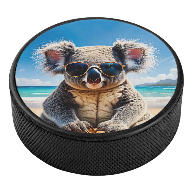 Disco De Hockey Koala on a sandy beach  (3/4)