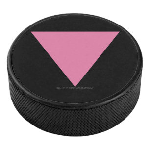 Disco De Hockey La bandera del triángulo rosa de SlipperyJoe's sím