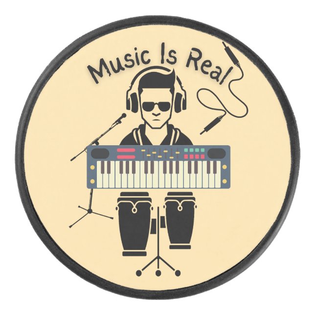 Disco De Hockey La música es real (Anverso)