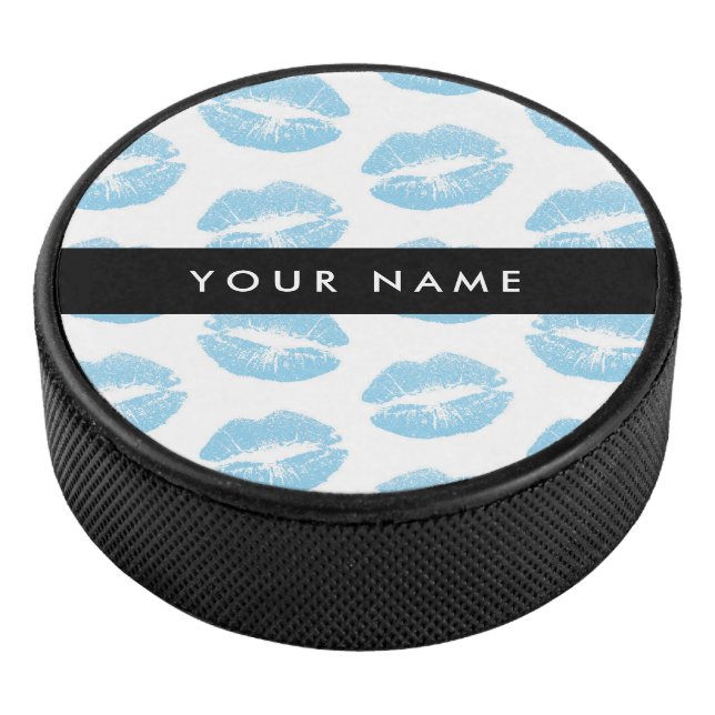 Disco De Hockey Labios azules, besos, pintalabios, tu nombre, pers (3/4)
