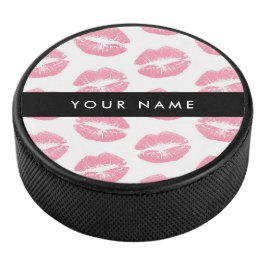 Disco De Hockey Labios rosados, besos, pintalabios, tu nombre, per