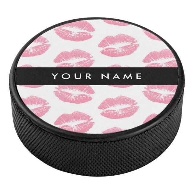 Disco De Hockey Labios rosados, besos, pintalabios, tu nombre, per (3/4)