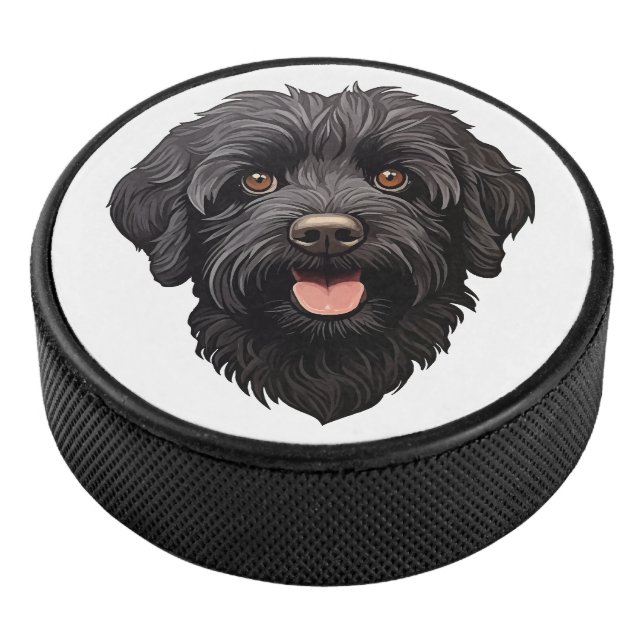Disco De Hockey Labradoodle Perro Negro (3/4)