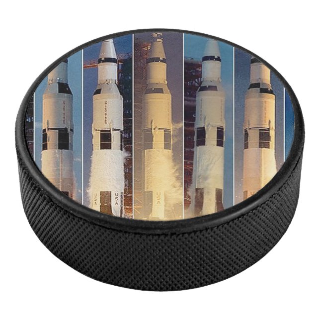 Disco De Hockey Lanzamiento del cohete Saturn V Moon (3/4)