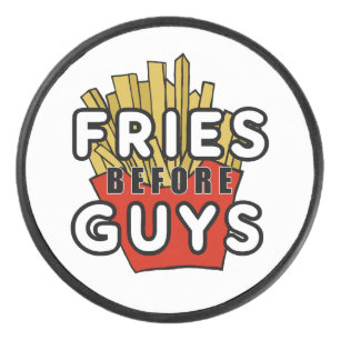 Disco De Hockey Las patatas fritas antes que los chicos diseño