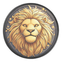 León Dorado Dentro del Círculo Cósmico