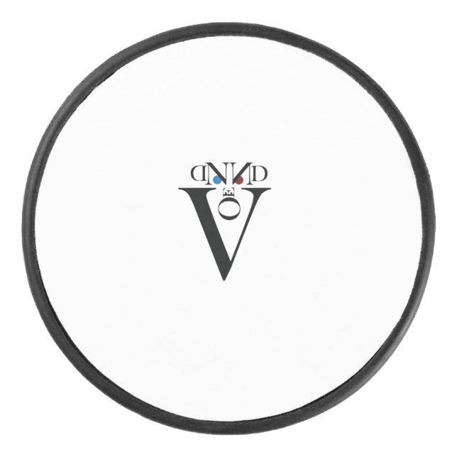 Disco De Hockey Letra Face Hockey Puck (Anverso)