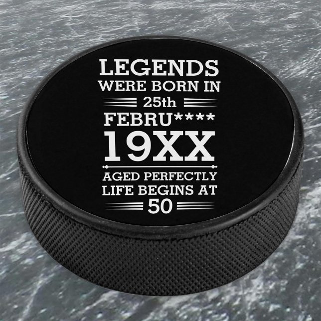 Disco De Hockey Leyendas personalizados nacieron en la edad de mes (Subido por el creador)