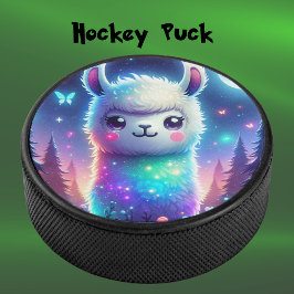 Disco De Hockey Llama colorida suave holográfica |