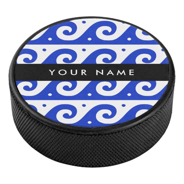 Disco De Hockey Llave de malandrina griega, llave de ola, azul, tu (3/4)