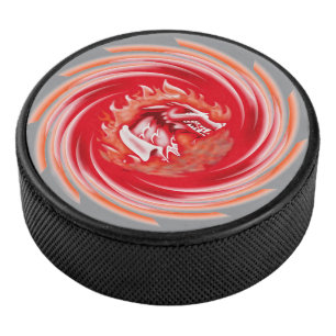 Disco De Hockey Lobo silvestre Lobo Pato de hockey gris