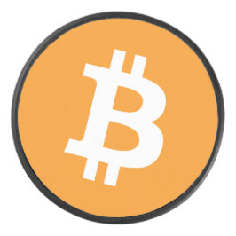Disco De Hockey Logotipo de criptografía de Bitcoin