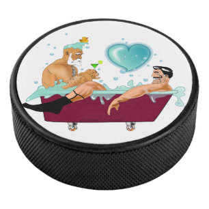 Disco De Hockey Los dos hombres gay de SlipperyJoe aman la bañera