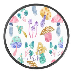 Disco De Hockey Los hongos de color acuático